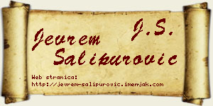 Jevrem Šalipurović vizit kartica